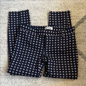 Navy Patterned Pants